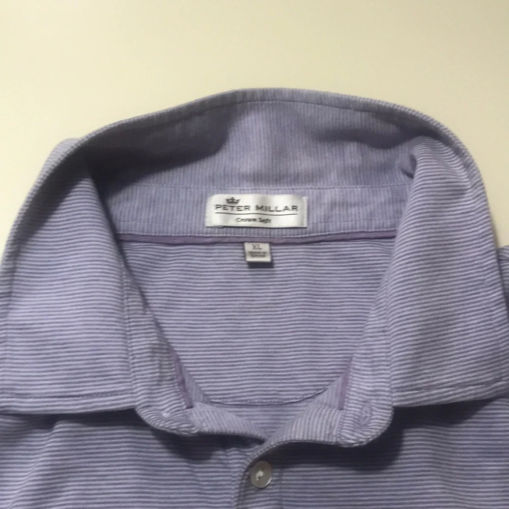 Peter Millar Crown Soft Cotton Silk Striped Polo Bandon Dunes - Picture 3 of 5